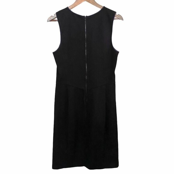 Theory Blue Black Wool Colorblock Sleeveless Career Knee Lenth Nyasha Dress - Picture 8 of 8